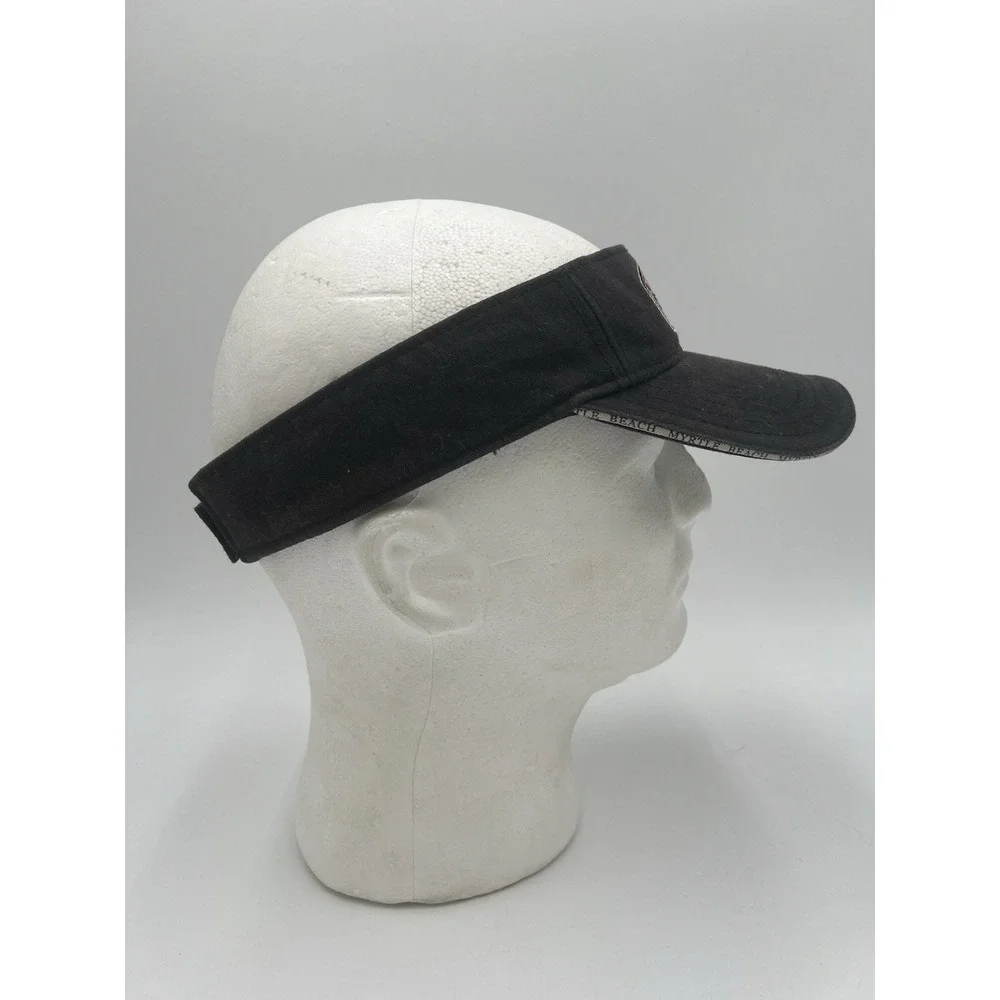 Ron Jon Surf Shop Myrtle Beach SC Black Visor Hat Adjustable Cotton Souveni